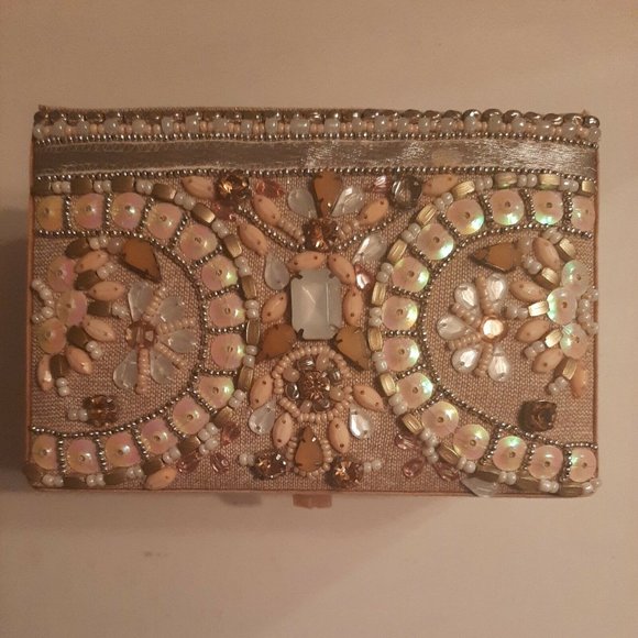 Pink Be-Jeweled Jewelry Box Pier 1 - Picture 3 of 12